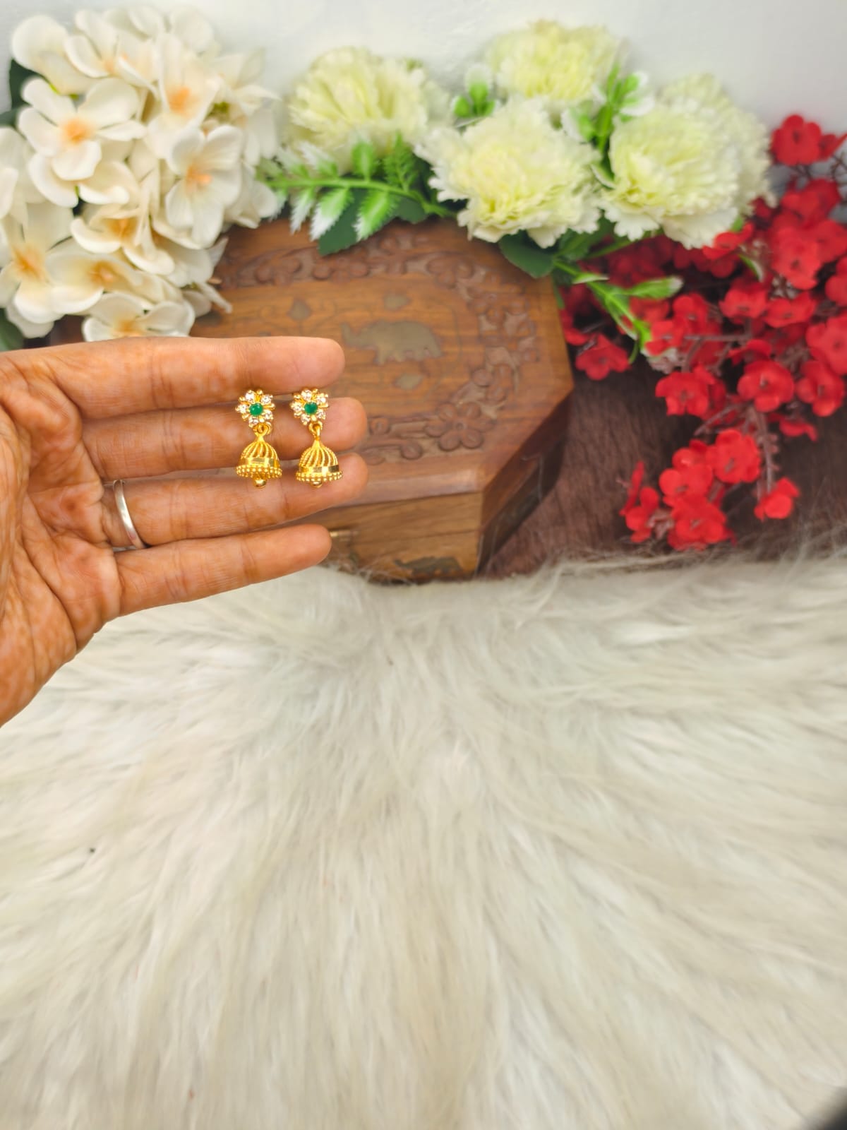 Instagram Trending (1Gram gold Plated) Jhumki Model-21