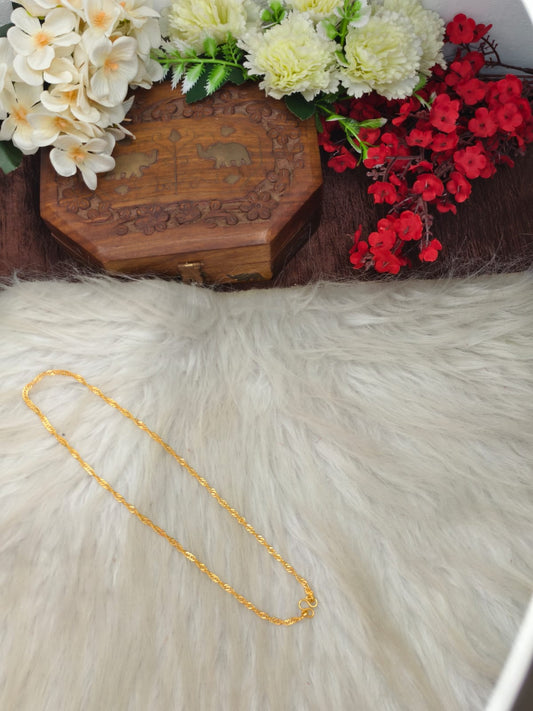 Instagram Trending (1Gram gold Plated) Short Chain matte finished