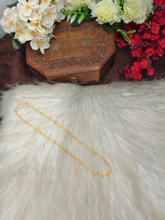 Instagram Trending (1Gram gold Plated) Short Chain matte finished