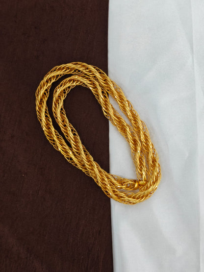 Men’s Elite Gold-Plated Chain – Modern Heavy-Style Design 24inc