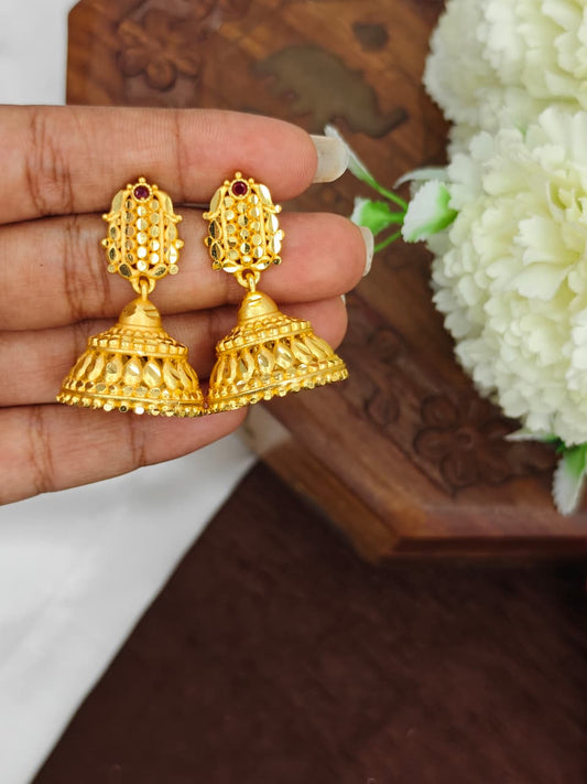 Instagram Trending (1Gram gold Plated) Big Jhumki Model-20