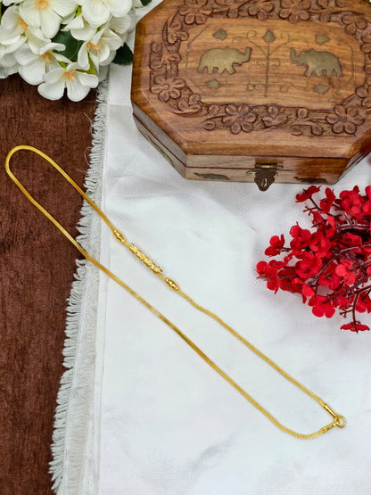 Foming Mugappu chain (1Gram Gold plated) Stone Model-6