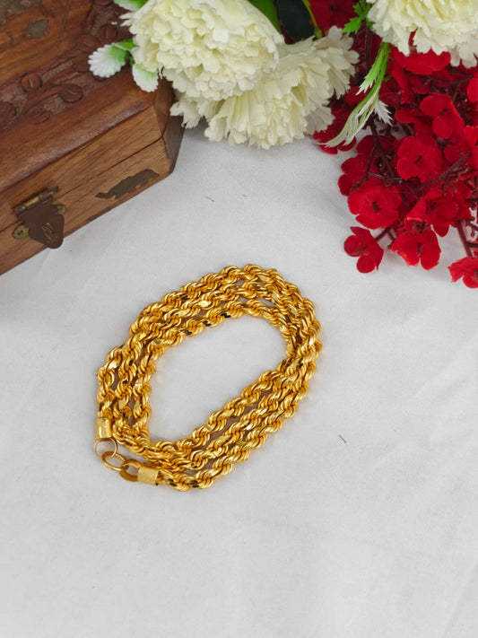Men’s Elite Gold-Plated Chain – Modern Heavy-Style Design Model-1