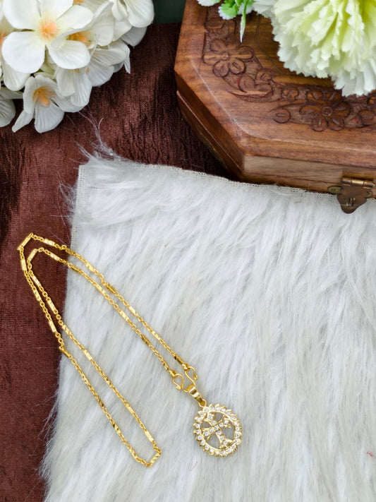 ✨Foming  Dollar Matte Finish Chain – Gold Plated Jewellery for Women✨
