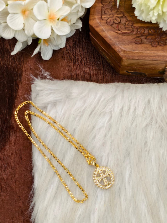 ✨Foming  Dollar Matte Finish Chain – Gold Plated Jewellery for Women✨