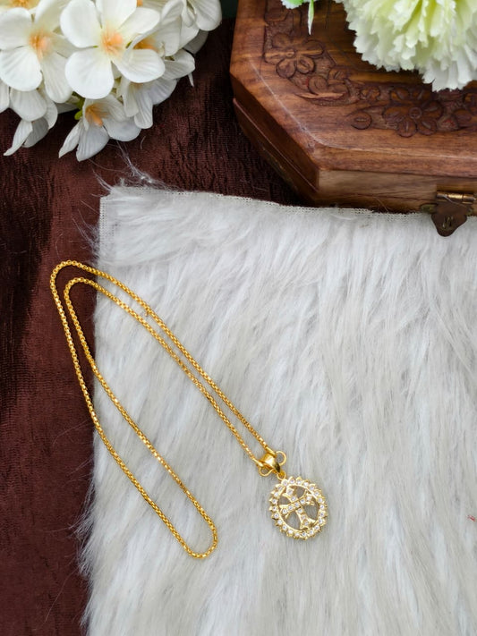 ✨Foming  Dollar Matte Finish Chain – Gold Plated Jewellery for Women✨