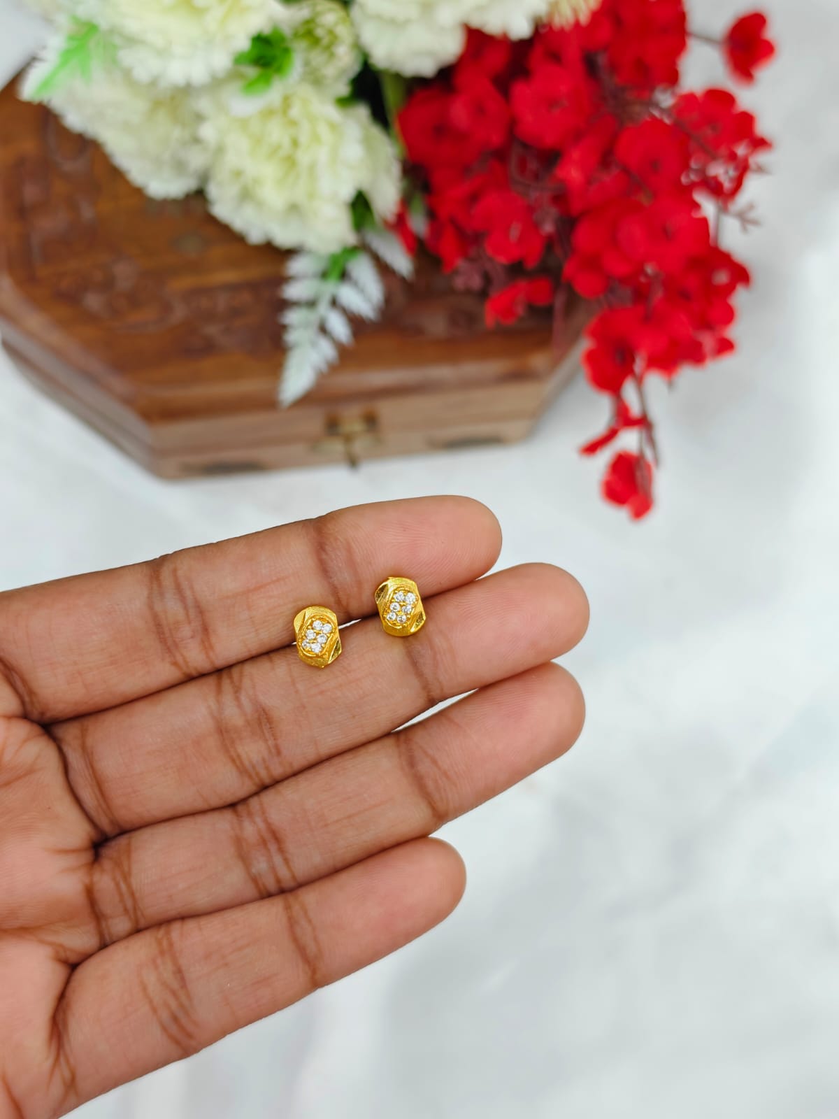 1 Gram Gold Plated Baby Stud Earrings | Cute & Elegant Kids Earrings