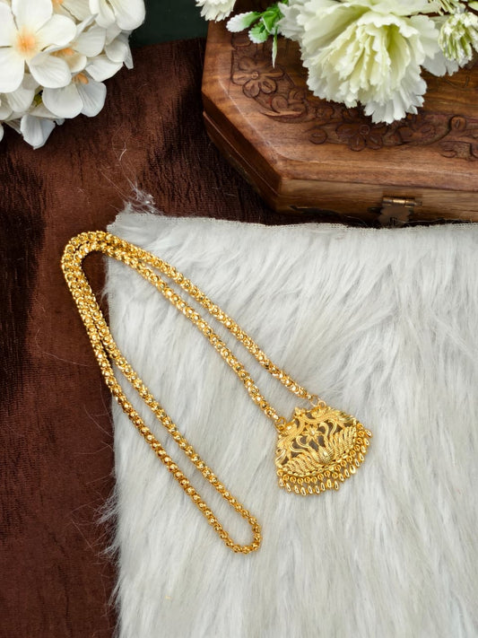✨✨Micro KL-Arumbu Dollar Chain Matte Finish Chain – Gold Plated Jewellery for Women