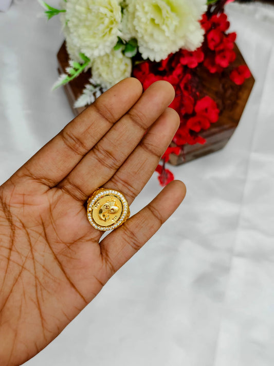 Men’s 1 Gram Gold Ring – Matte Finish ✨