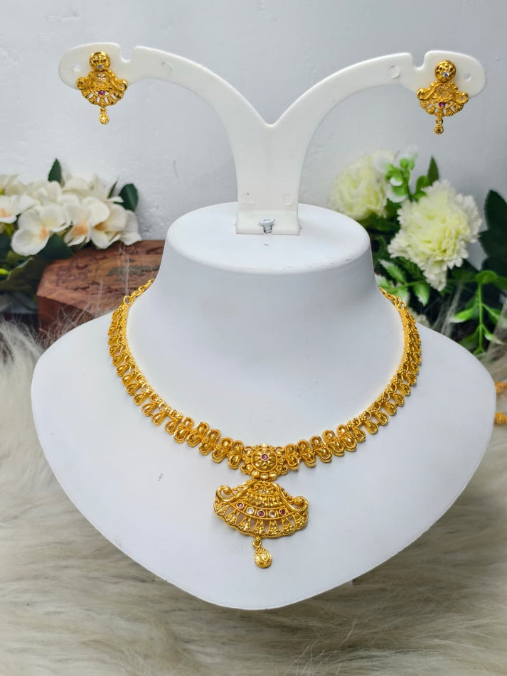 Trending Mini Gold Necklace Set – Premium Gold Look Finished – Sindhu ...