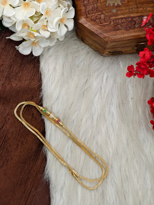 30 Inch Micro Plated Traditional Mugappu Chain