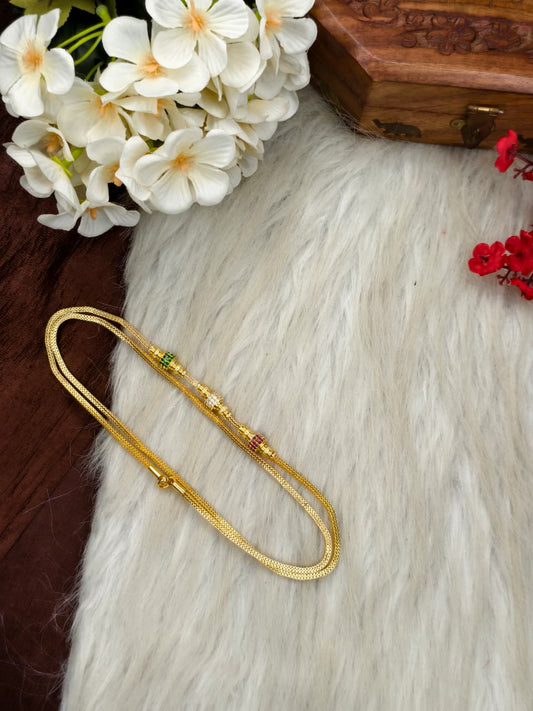 30 Inch Micro Plated Traditional Mugappu Chain