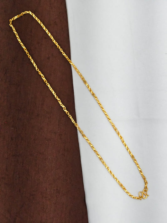 Men’s Elite Gold-Plated Chain – Modern Heavy-Style Design 24inc