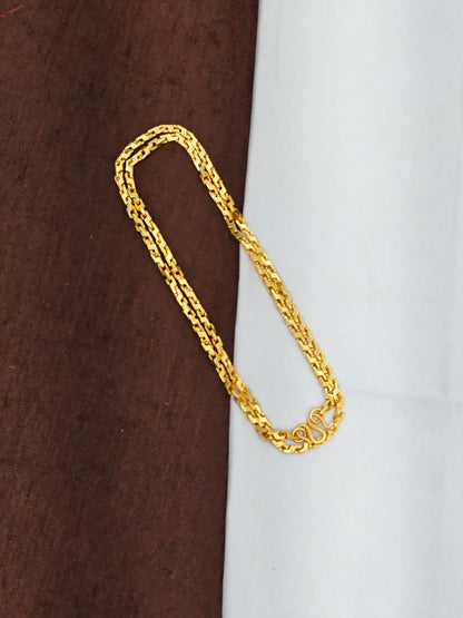 Men’s Elite Gold-Plated Chain – Modern Heavy-Style Design 24inc