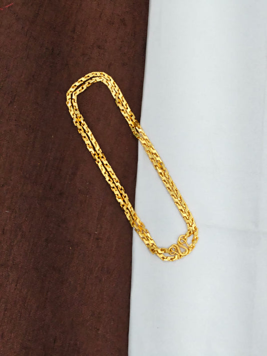Men’s Elite Gold-Plated Chain – Modern Heavy-Style Design 24inc