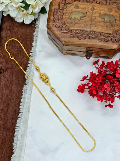 Foming Mugappu chain (1Gram Gold plated) Stone Model-8