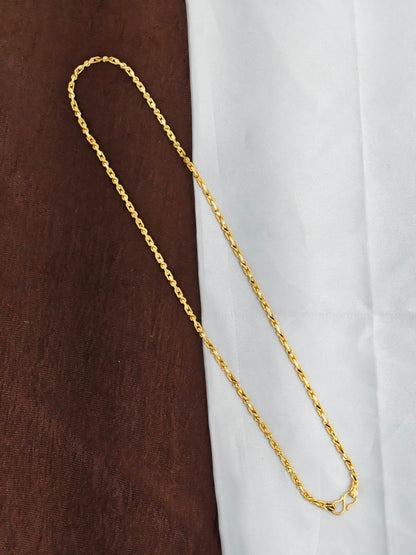Men’s Elite Gold-Plated Chain – Modern Heavy-Style Design 20inc