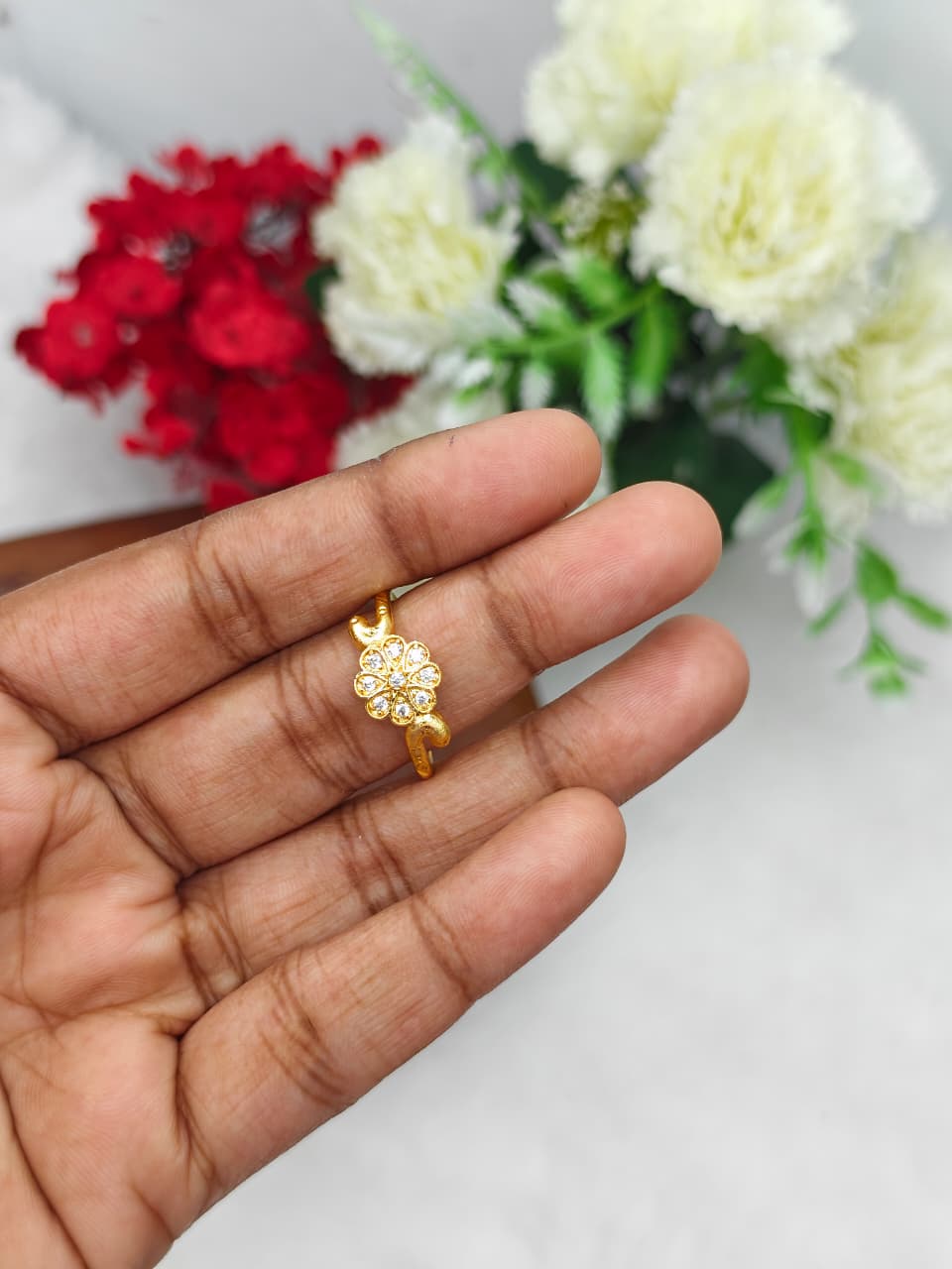 Elegant Women’s 1 Gram Gold plain Ring – Matte Finish