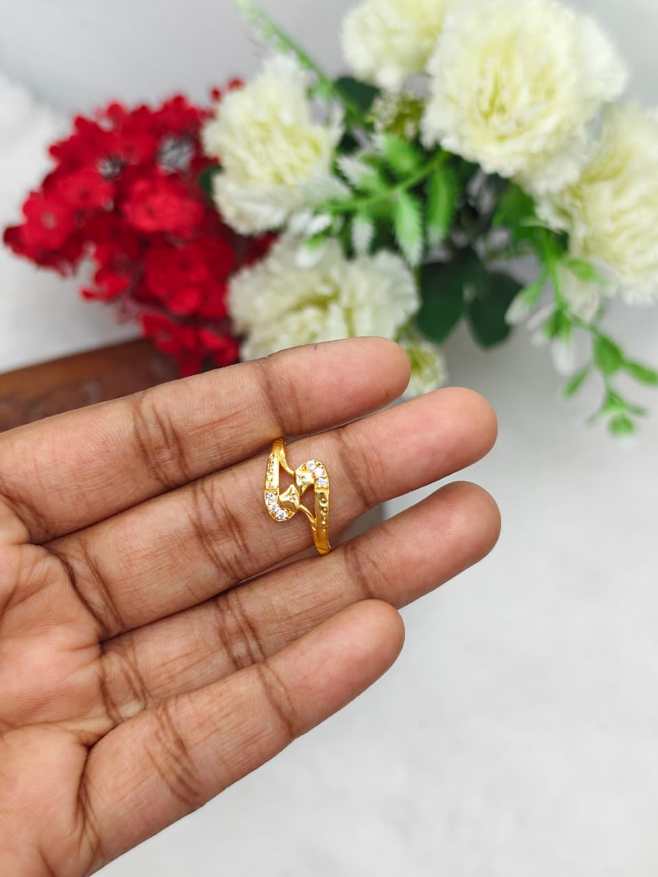 Elegant Women’s 1 Gram Gold plain Ring – Matte Finish