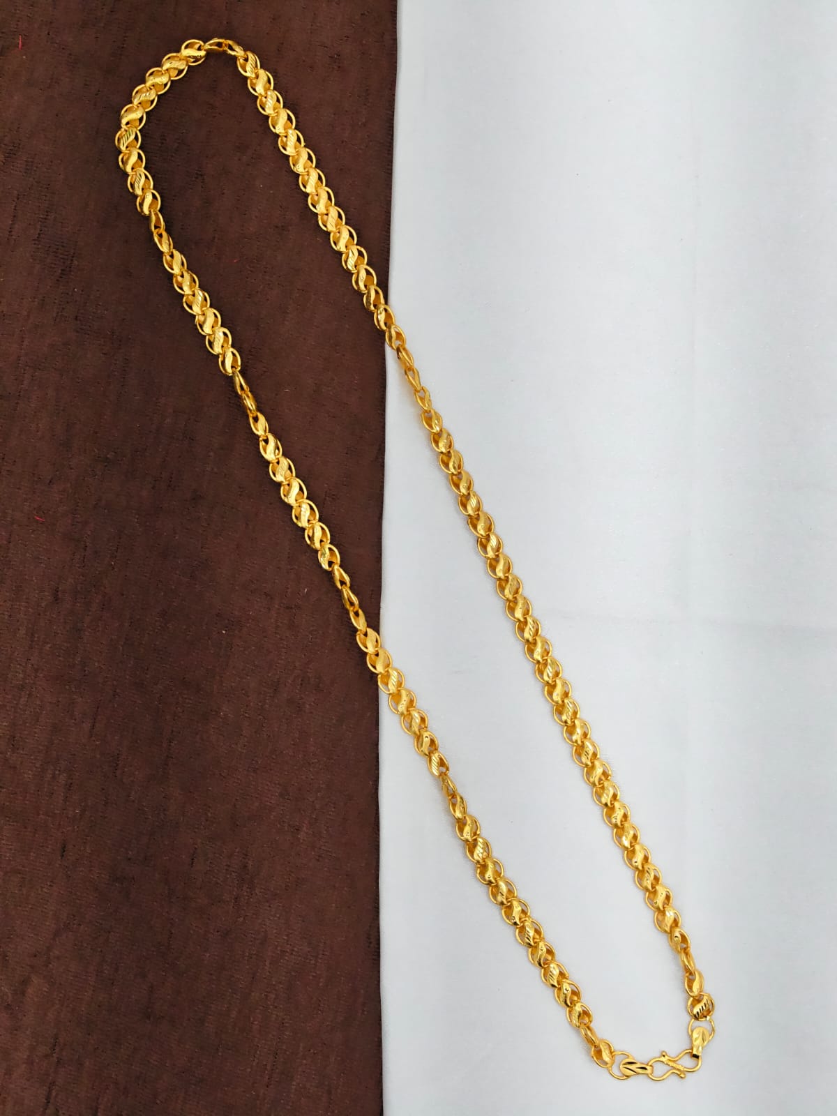 Men’s Elite Gold-Plated Chain – Modern Heavy-Style Design Model-1 24inc