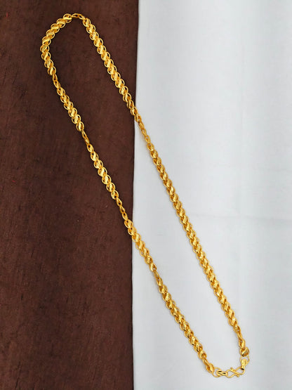 Men’s Elite Gold-Plated Chain – Modern Heavy-Style Design Model-1 24inc