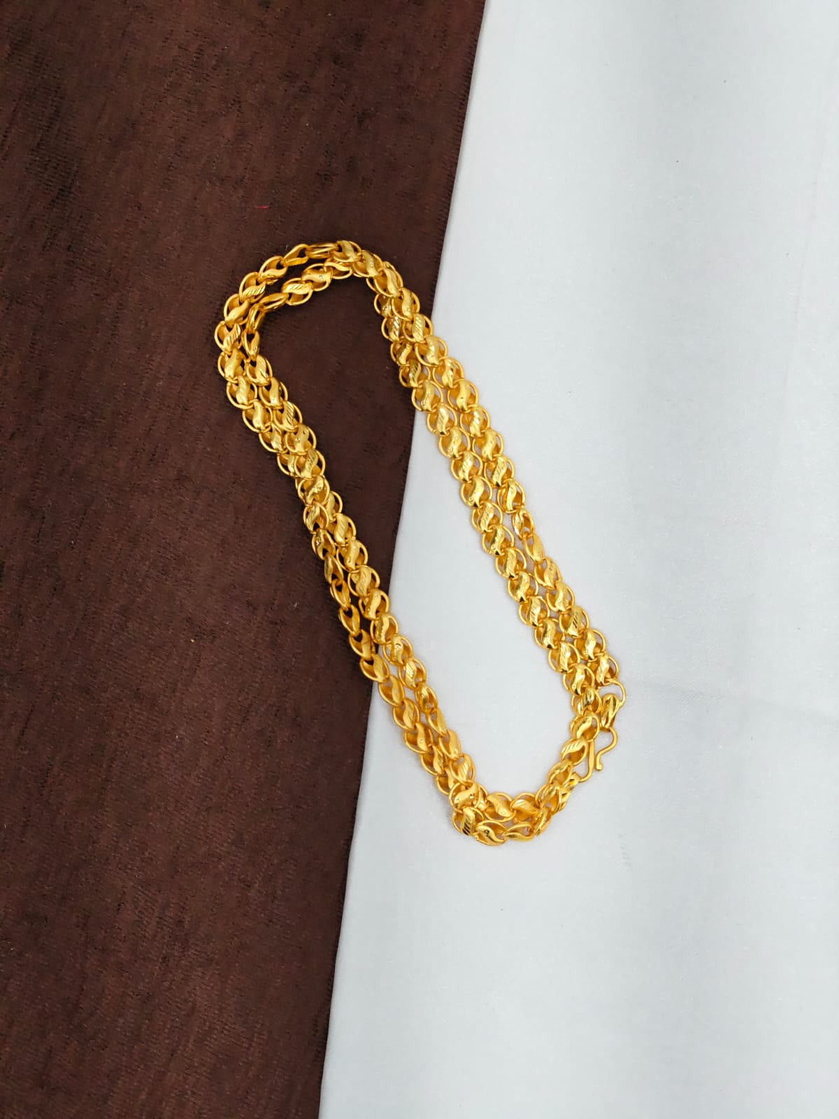 Men’s Elite Gold-Plated Chain – Modern Heavy-Style Design Model-1 24inc