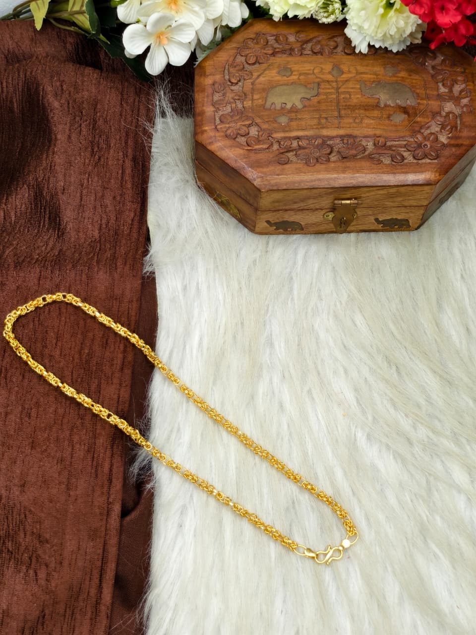 Men’s Elite Gold-Plated Chain – Modern Heavy-Style Design