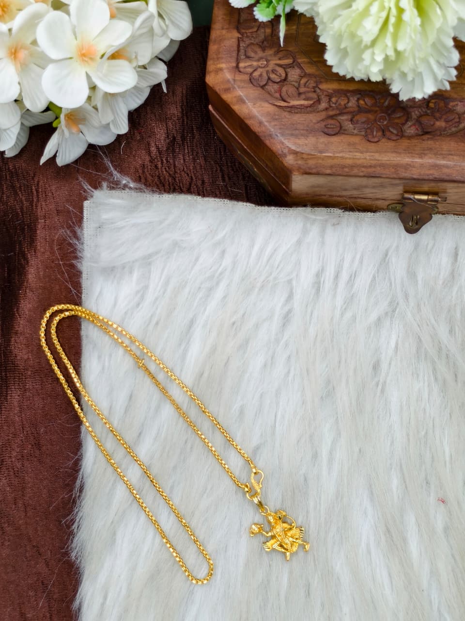 ✨Foming  Dollar Matte Finish Chain – Gold Plated Jewellery for Women✨