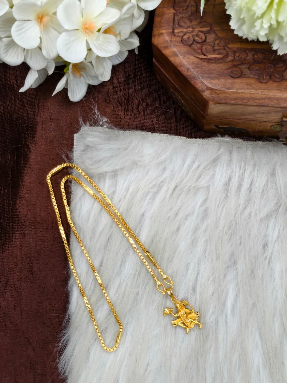 ✨Foming  Dollar Matte Finish Chain – Gold Plated Jewellery for Women✨
