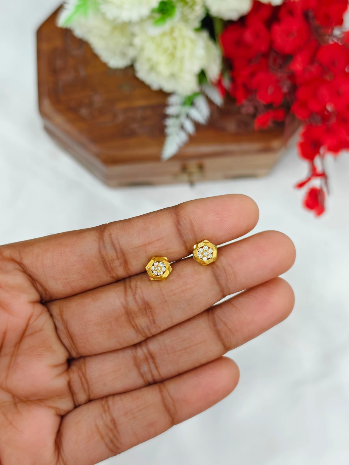1 Gram Gold  Plated Forming Women’s Side Earrings | Stylish Daily Wear Earrings