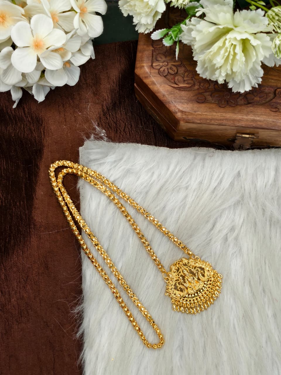 ✨✨Micro KL-Arumbu Dollar Chain Matte Finish Chain – Gold Plated Jewellery for Women