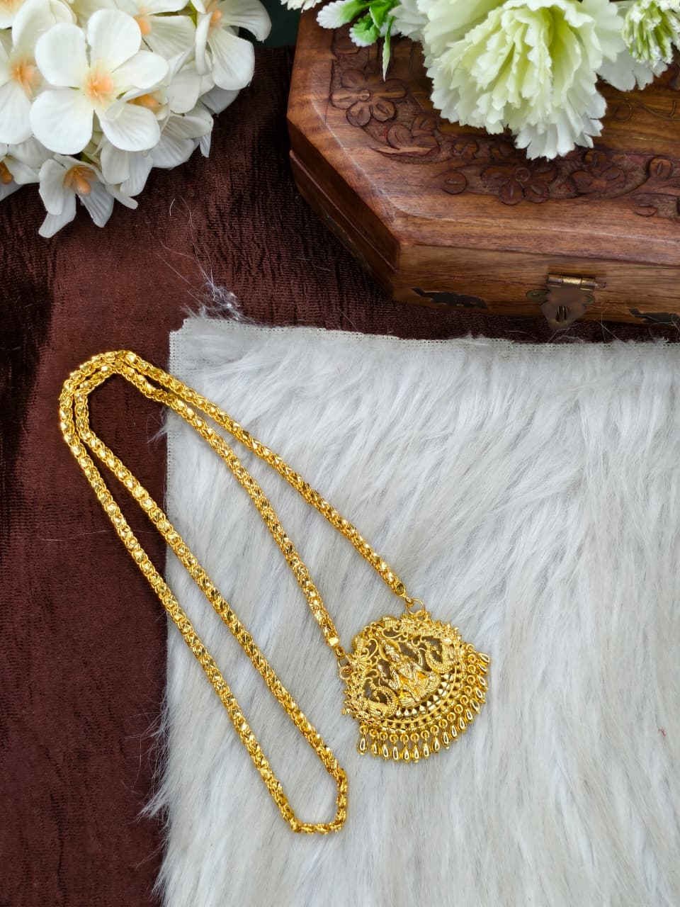 ✨Micro Star Dollar Chain Matte Finish Chain – Gold Plated Jewellery for Women✨