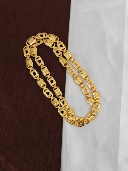 Men’s Elite Gold-Plated Chain – Modern Heavy-Style Design Model-4
