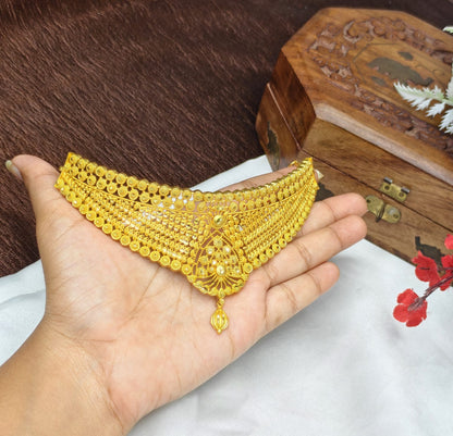 1 Gram Gold Plated Choker Necklace for Women | Traditional & Elegant Jewellery