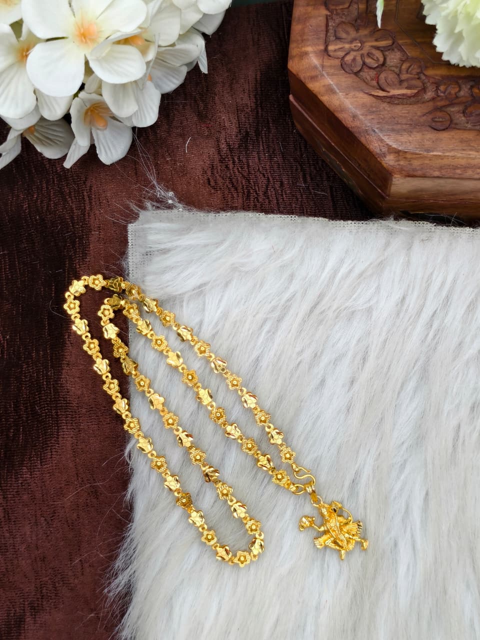✨Foming  Dollar Matte Finish Chain – Gold Plated Jewellery for Women✨