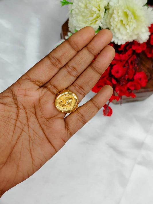 Men’s 1 Gram Gold Ring – Matte Finish ✨