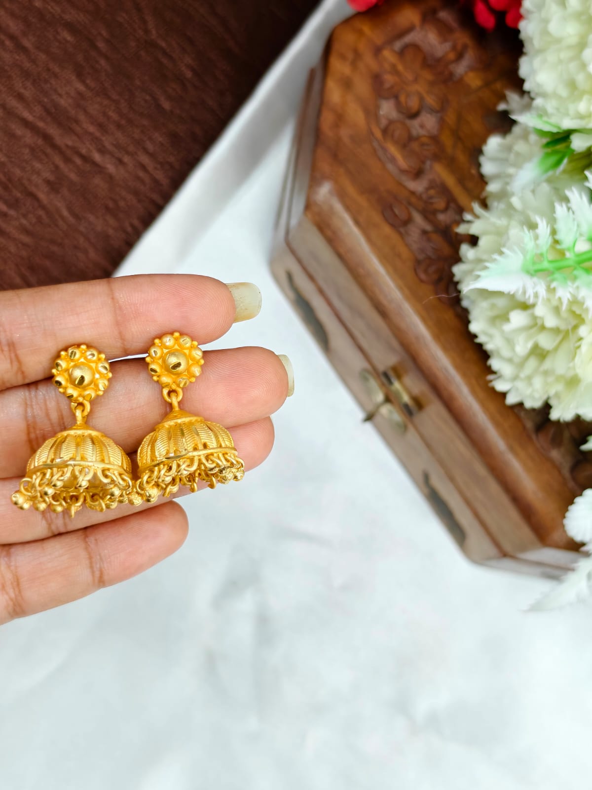 Instagram Trending (1Gram gold Plated) Big Jhumki Model-20