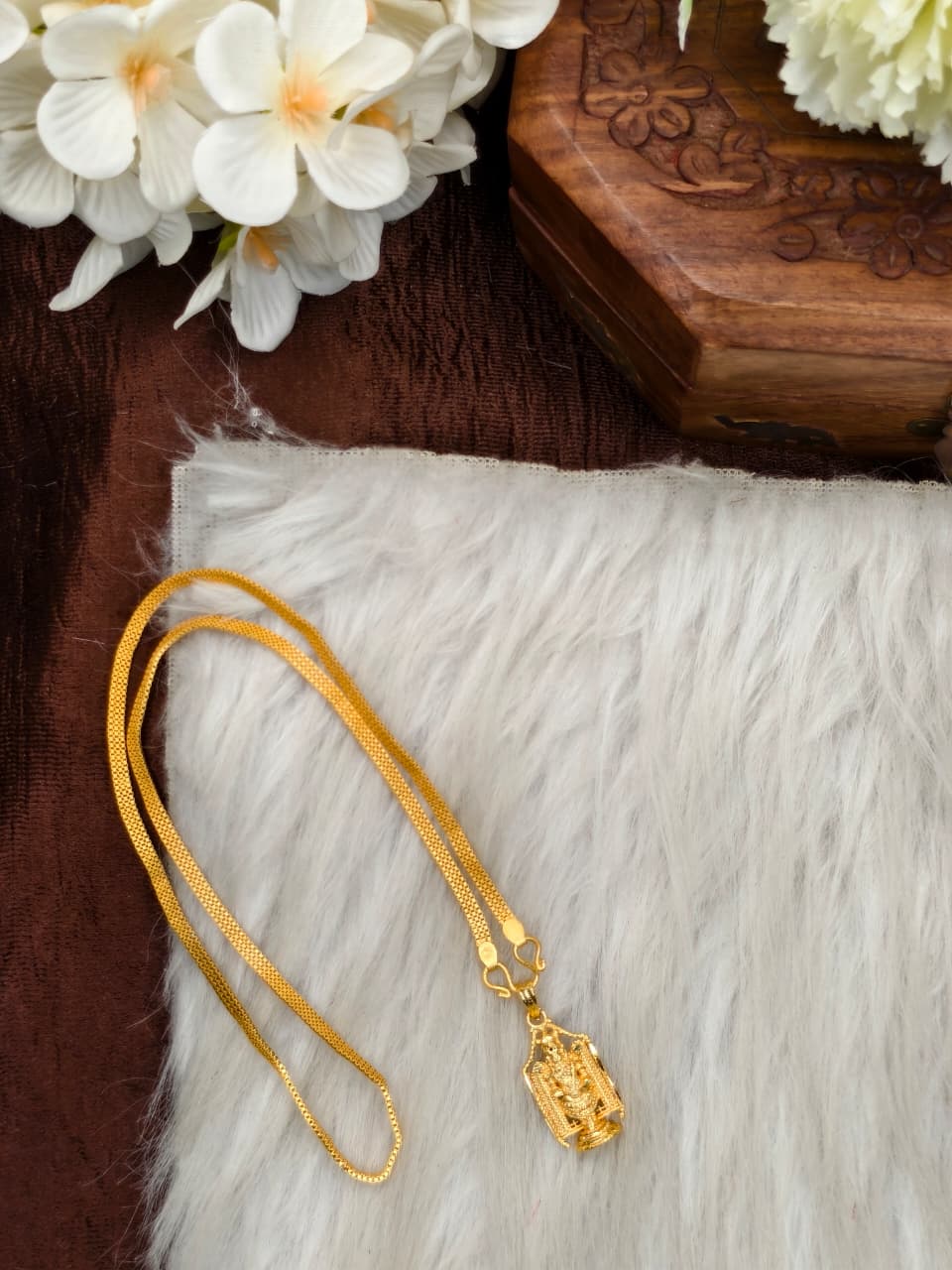 ✨Foming  Dollar Matte Finish Chain – Gold Plated Jewellery for Women✨