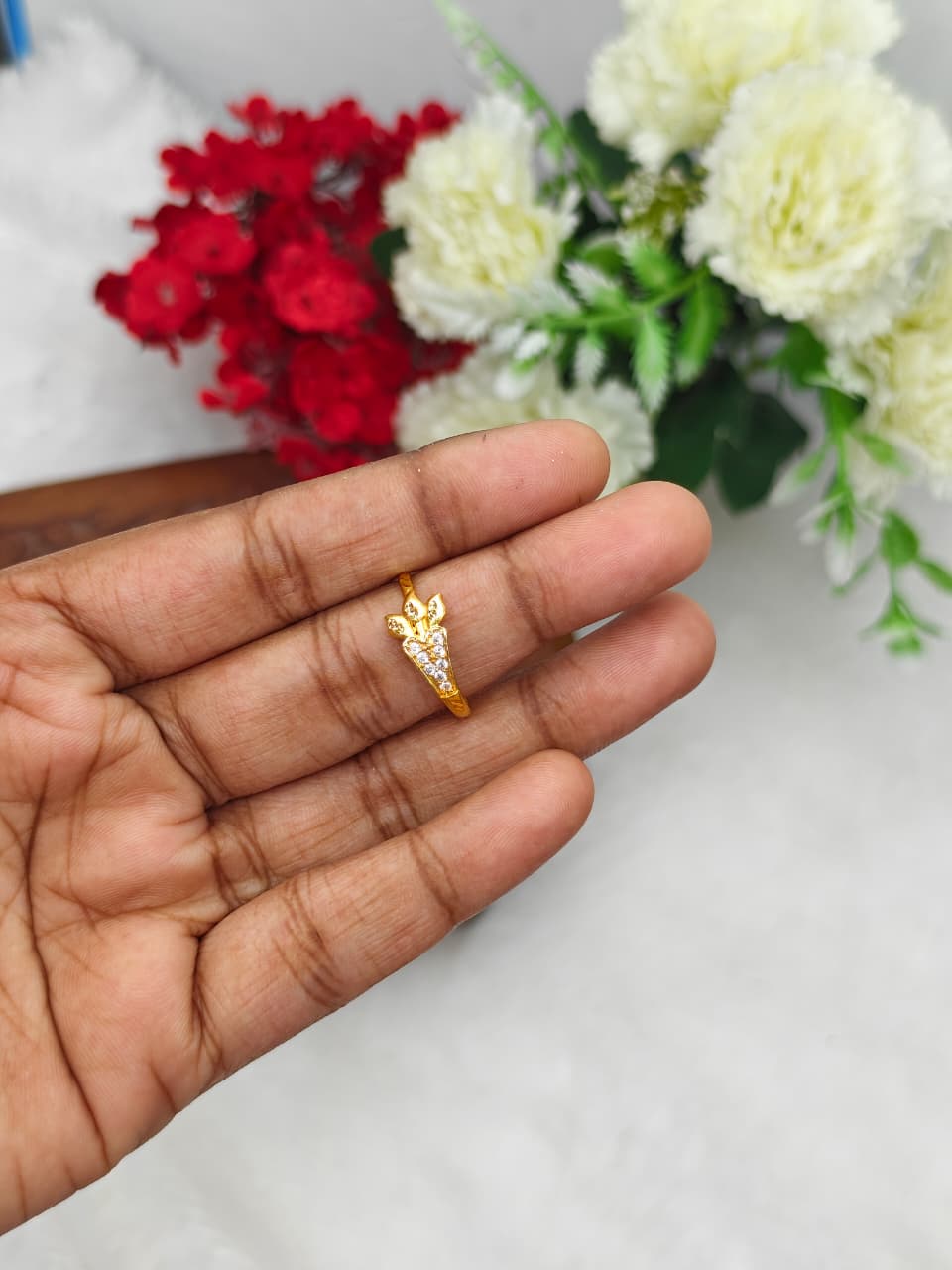 Elegant Women’s 1 Gram Gold plain Ring – Matte Finish