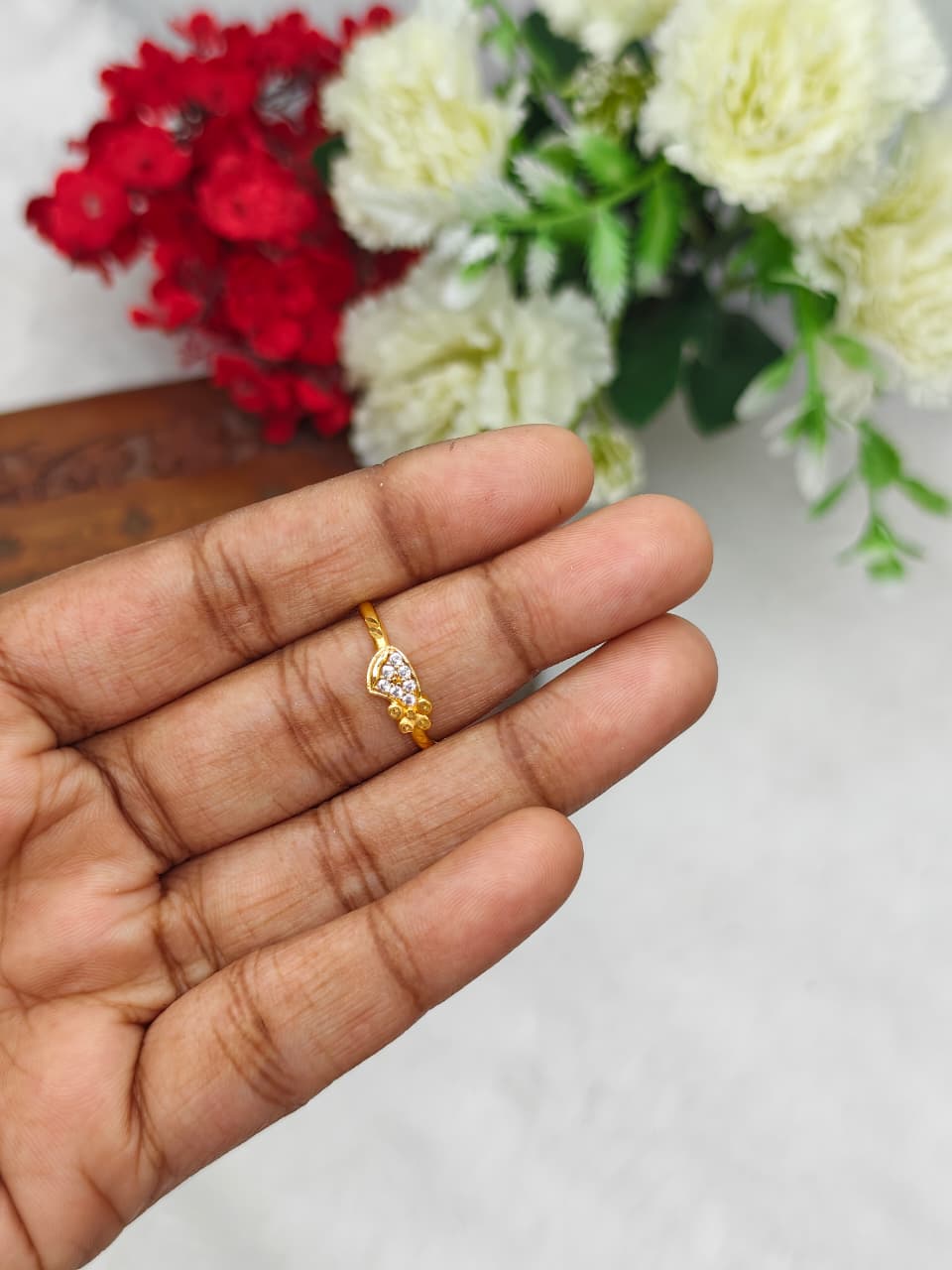 Elegant Women’s 1 Gram Gold plain Ring – Matte Finish