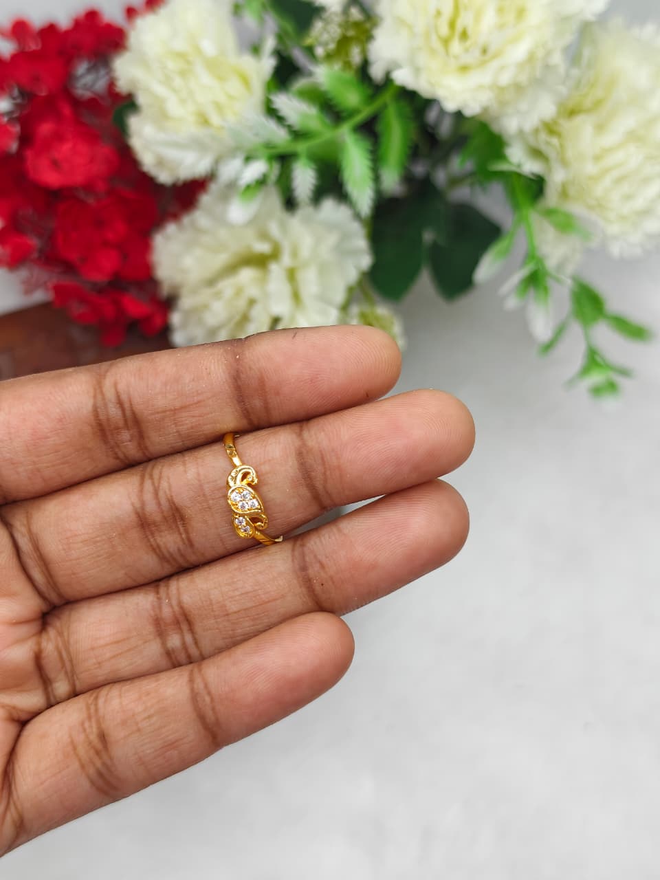 Elegant Women’s 1 Gram Gold plain Ring – Matte Finish