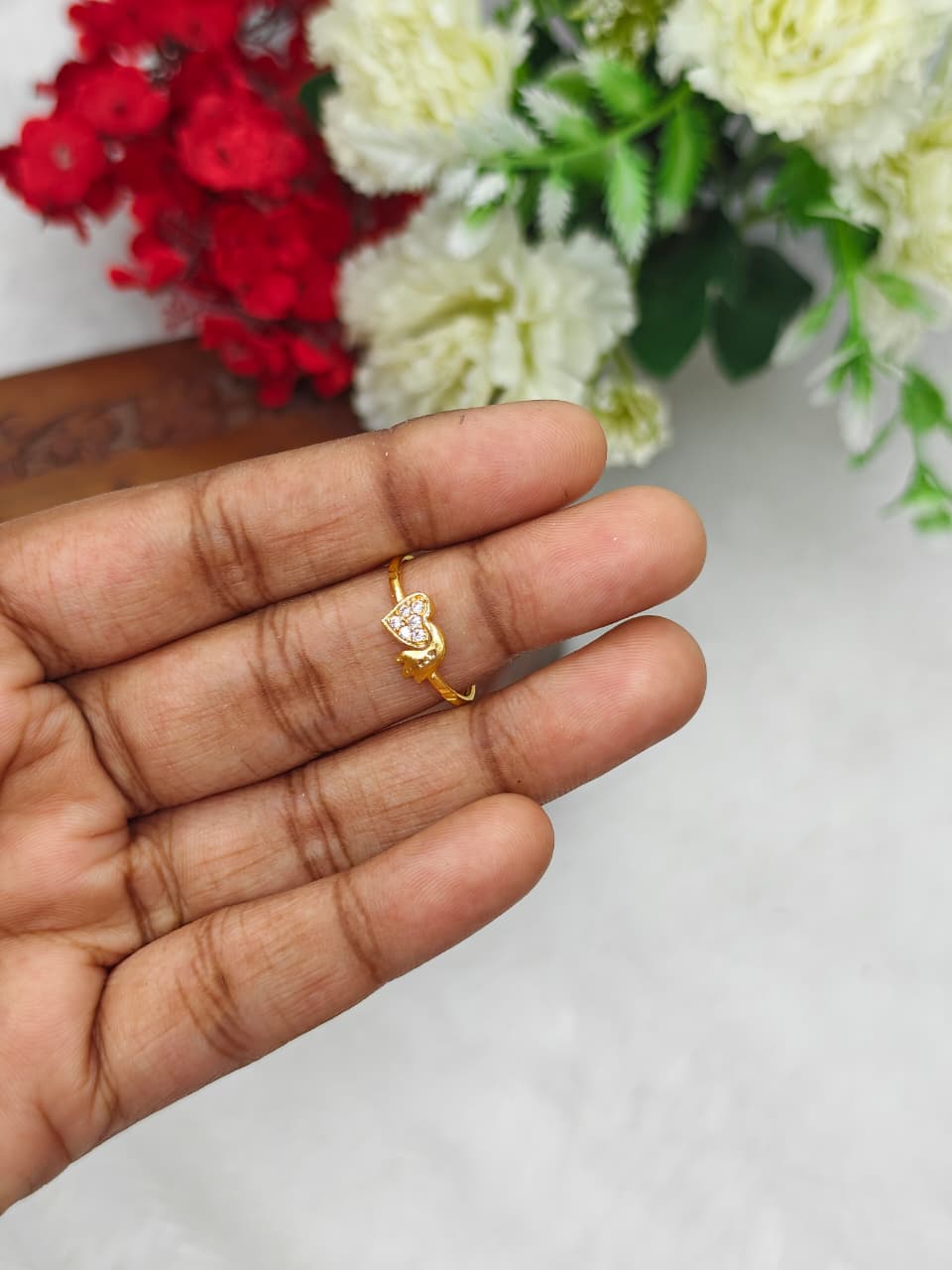 Elegant Women’s 1 Gram Gold plain Ring – Matte Finish
