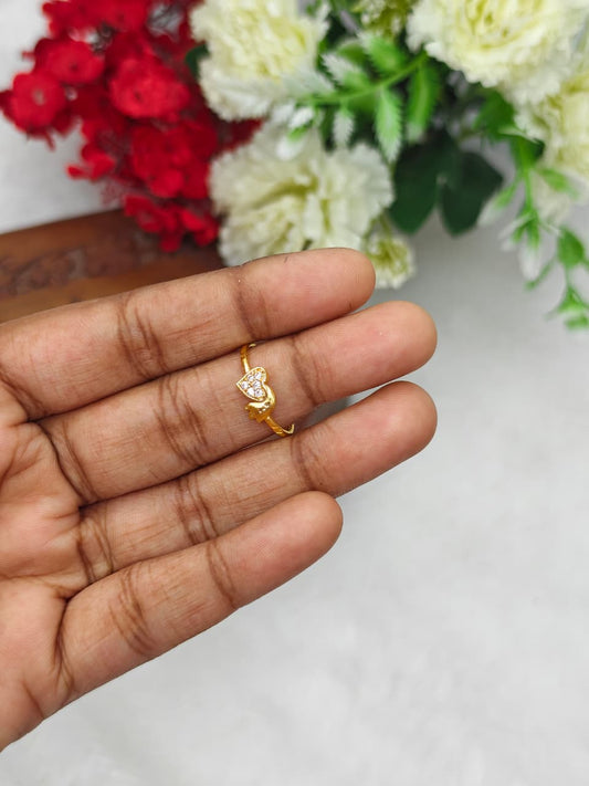 Elegant Women’s 1 Gram Gold plain Ring – Matte Finish