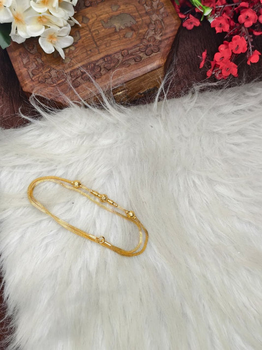 Mugappu chain (1Gram Gold plated) Plain Model