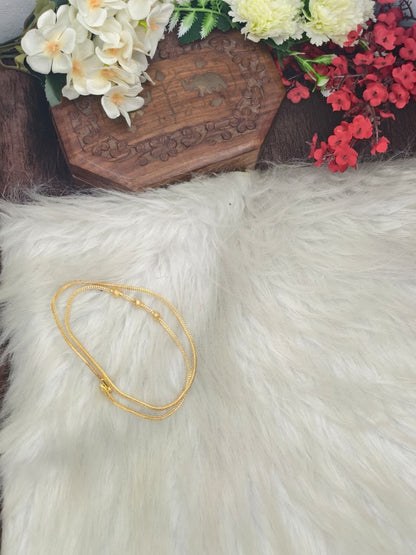 Mugappu chain (1Gram Gold plated) Plain Model