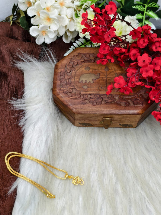 Forming matte finished (1Gram gold plated) Box Chain with Doller