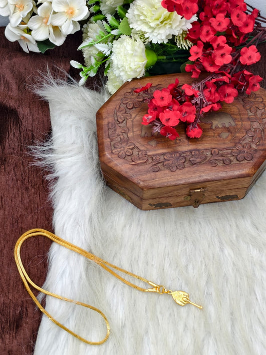 Forming matte finished (1Gram gold plated) Box  Chain With Doller