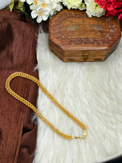 Men’s Elite Gold-Plated Chain – Modern Heavy-Style Design