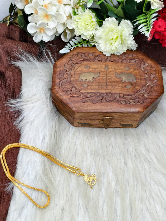 Forming matte finished (1Gram gold plated) Box Chain with Doller