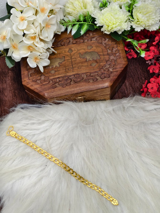 Elegant Leather & Gold Bracelet for Men